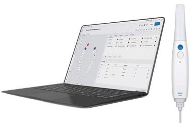 medit with laptop